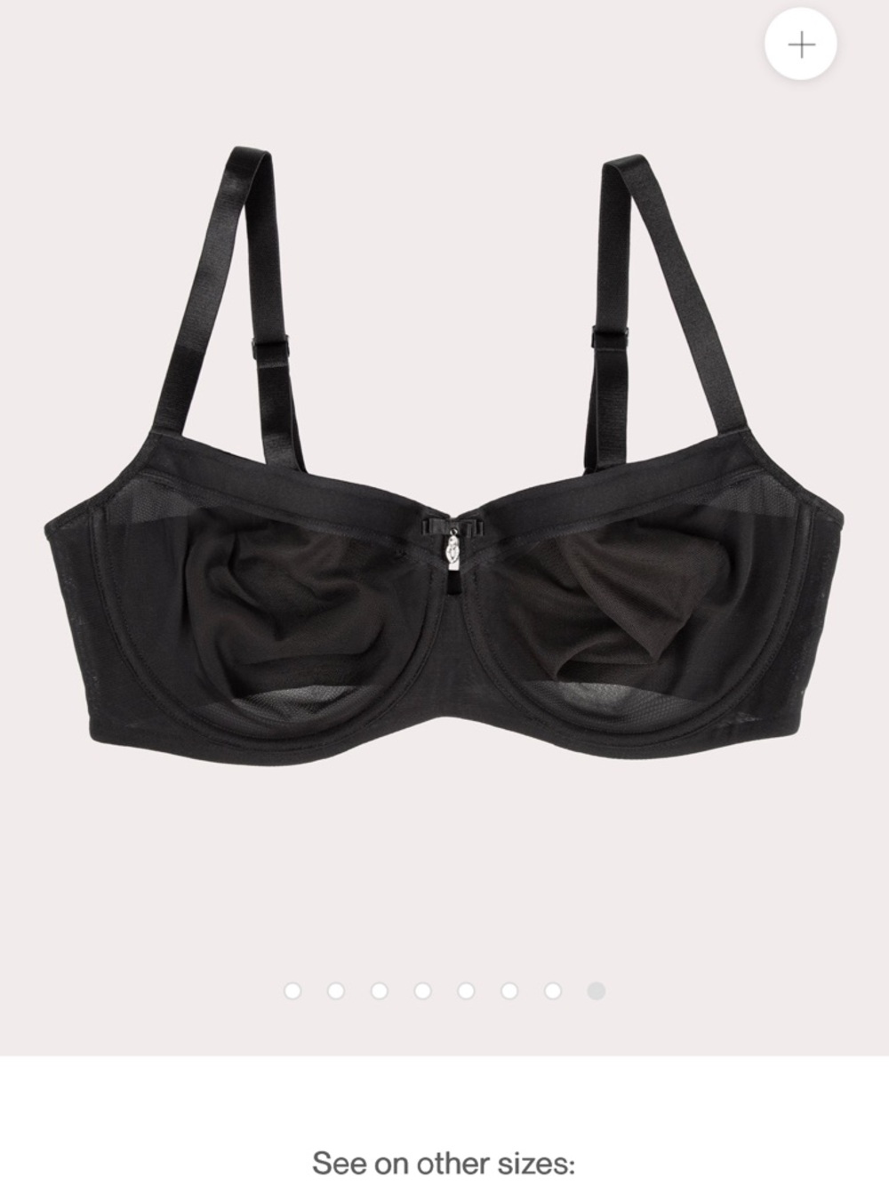Black Mesh Underwire Bra - Women Intimates & Sleepwear Curvy couture  plus size